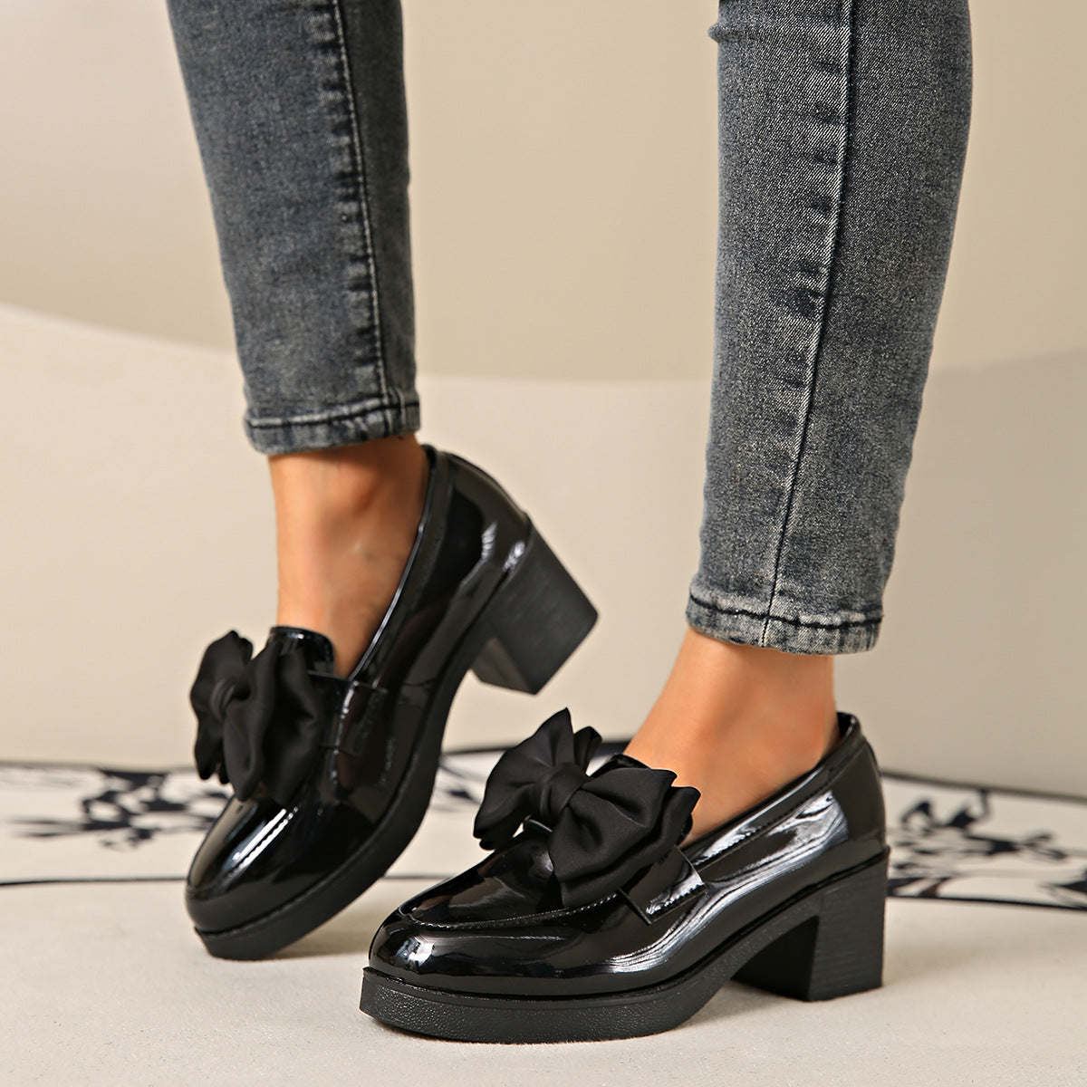 Escarpins Femme Glamour – Talons Hauts & Détail Nœud Chic