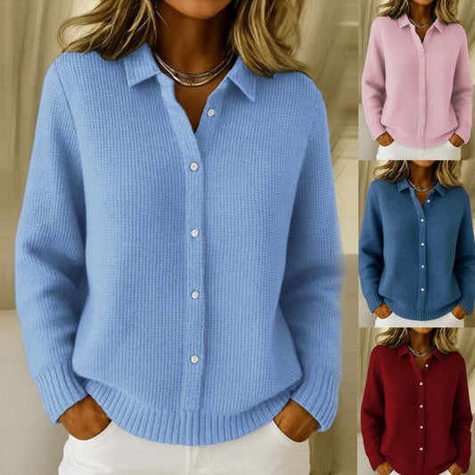 Pull Tricoté Femme à Boutons