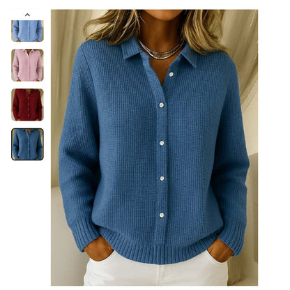 Pull Tricoté Femme à Boutons