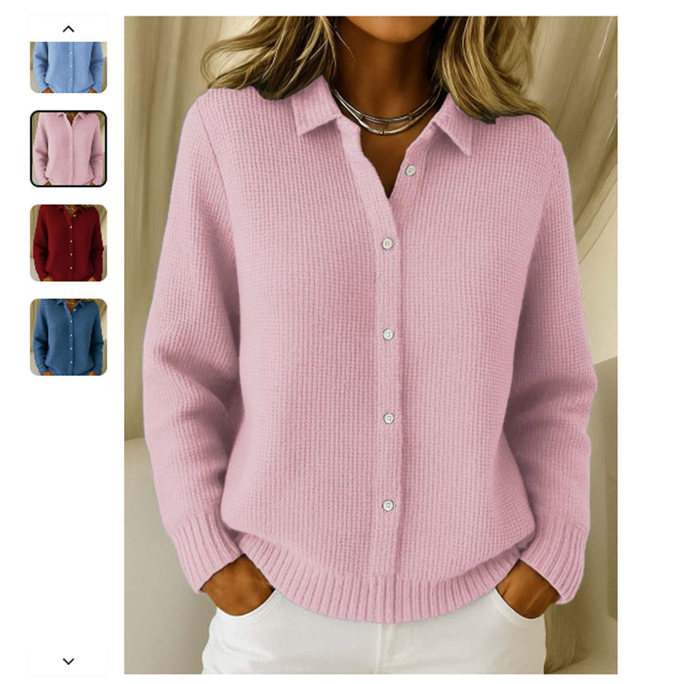 Pull Tricoté Femme à Boutons
