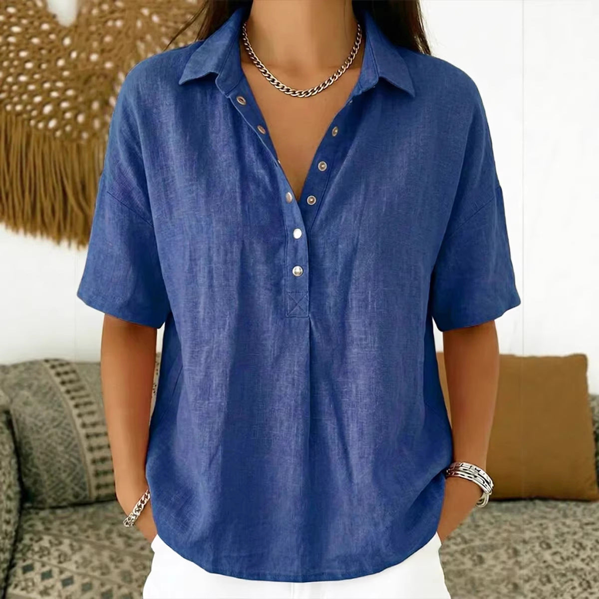 Chemise Femme Col Revers
