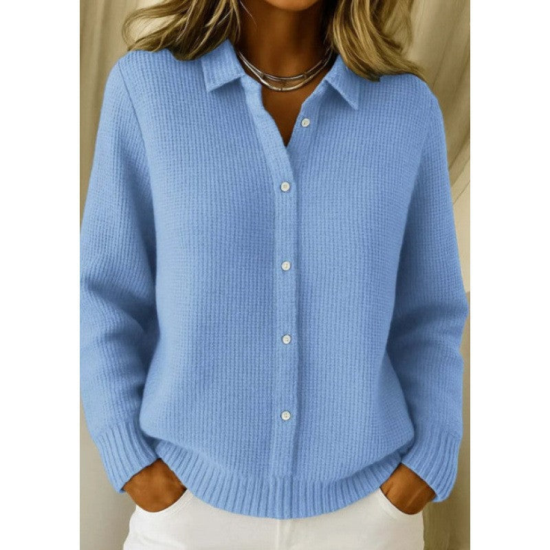 Pull Tricoté Femme à Boutons
