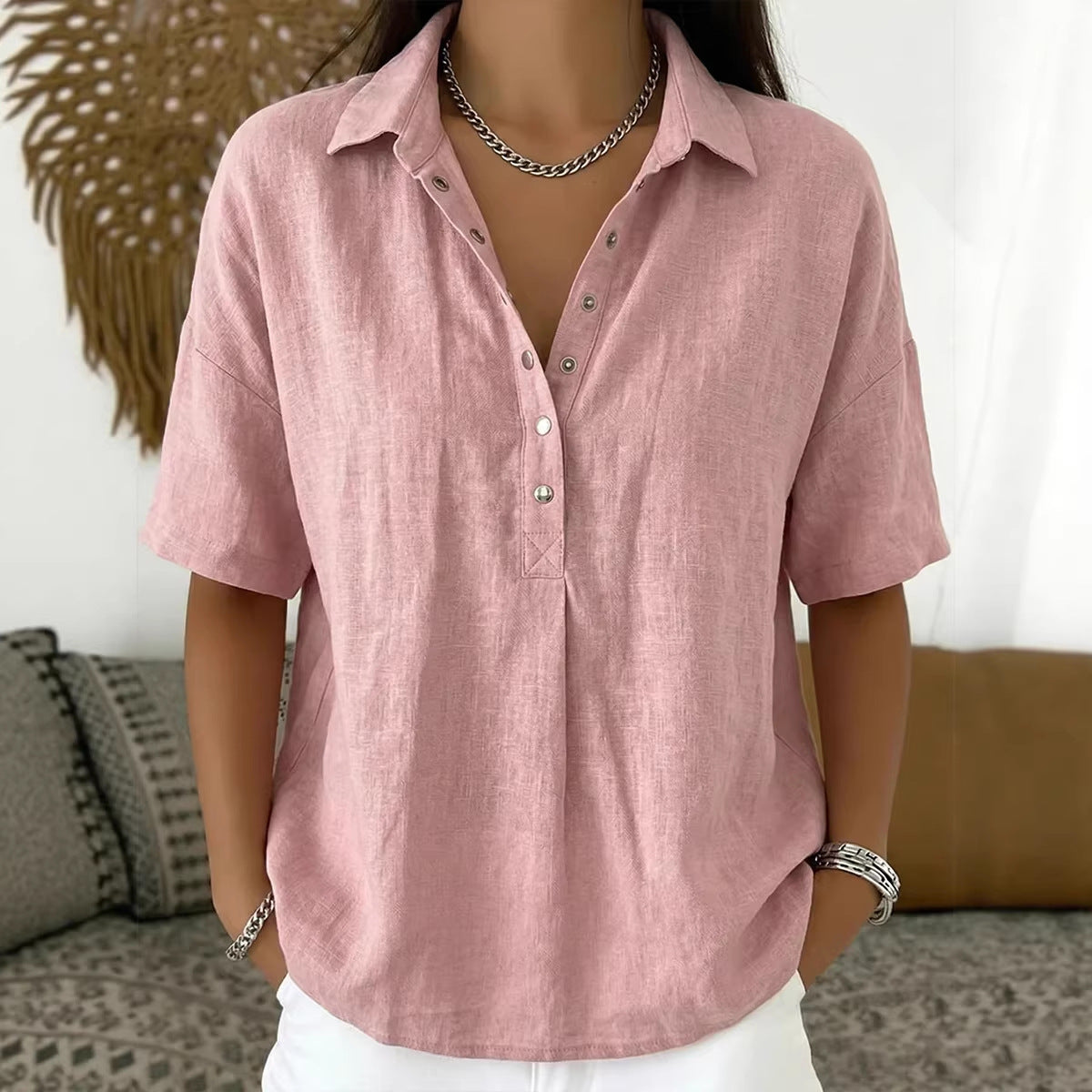 Chemise Femme Col Revers