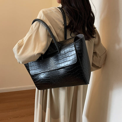Sac à Main Femme Grande Capacité Motif Pierre – Sac Cabas Élégant et Tendance pour le Travail & Quotidien