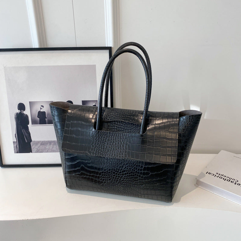 Sac à Main Femme Grande Capacité Motif Pierre – Sac Cabas Élégant et Tendance pour le Travail & Quotidien