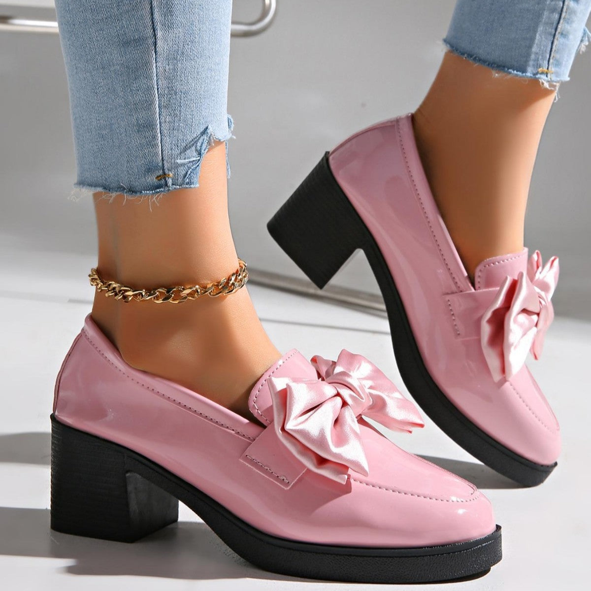 Escarpins Femme Glamour – Talons Hauts & Détail Nœud Chic