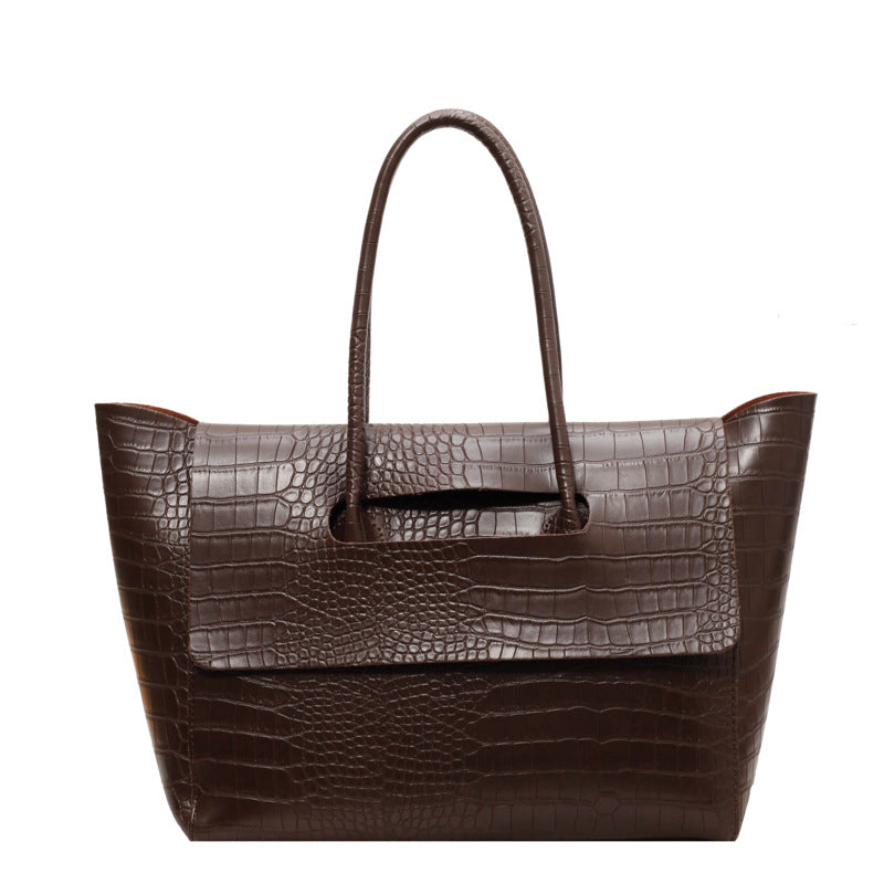 Sac à Main Femme Grande Capacité Motif Pierre – Sac Cabas Élégant et Tendance pour le Travail & Quotidien