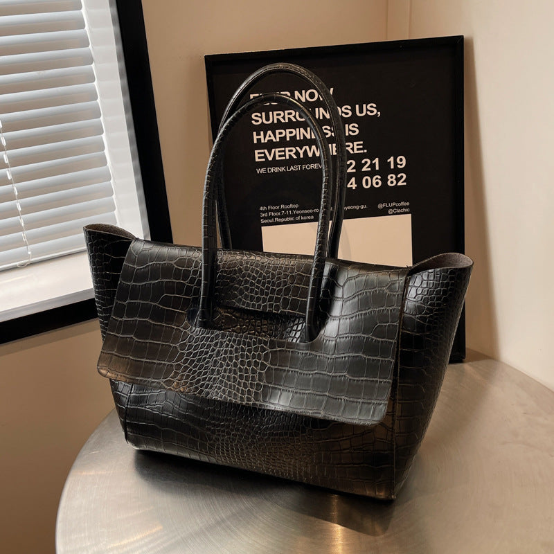 Sac à Main Femme Grande Capacité Motif Pierre – Sac Cabas Élégant et Tendance pour le Travail & Quotidien