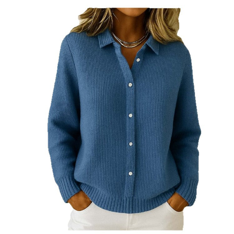 Pull Tricoté Femme à Boutons